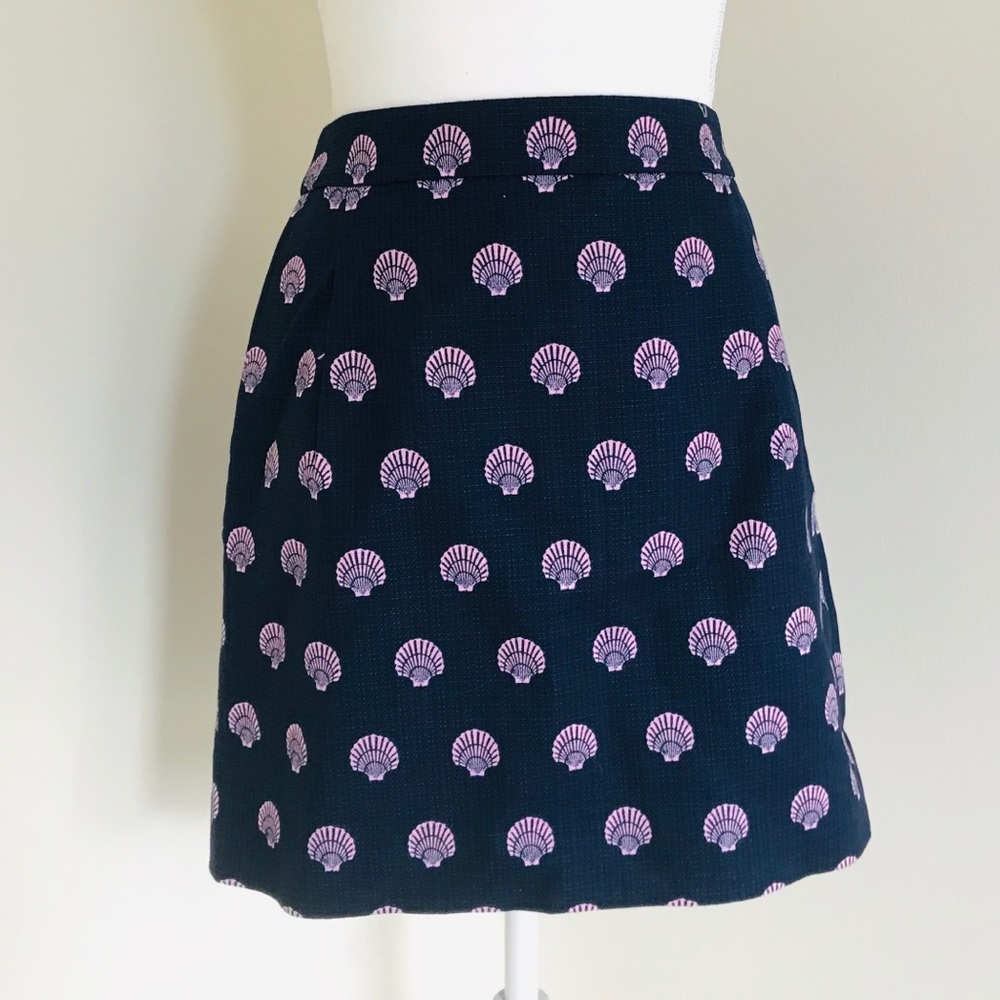 Worn 1x :: Perf cond. :: J. Crew Seashell Print mini skirt